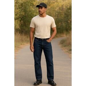 Levi's Men's 32x32 Medium Wash 513 Slim Straight Leg Flex Jeans Stretch K33-6